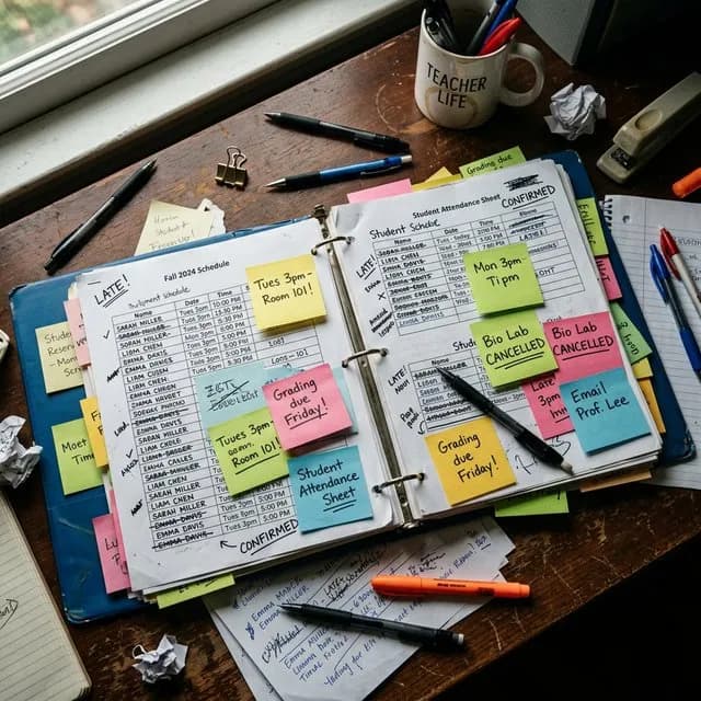 Brudny zeszyt — tradycyjny papierowy terminarz
