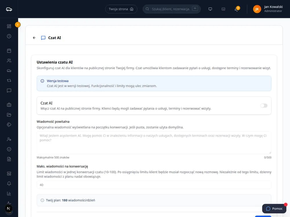 Asystent AI - chatbot